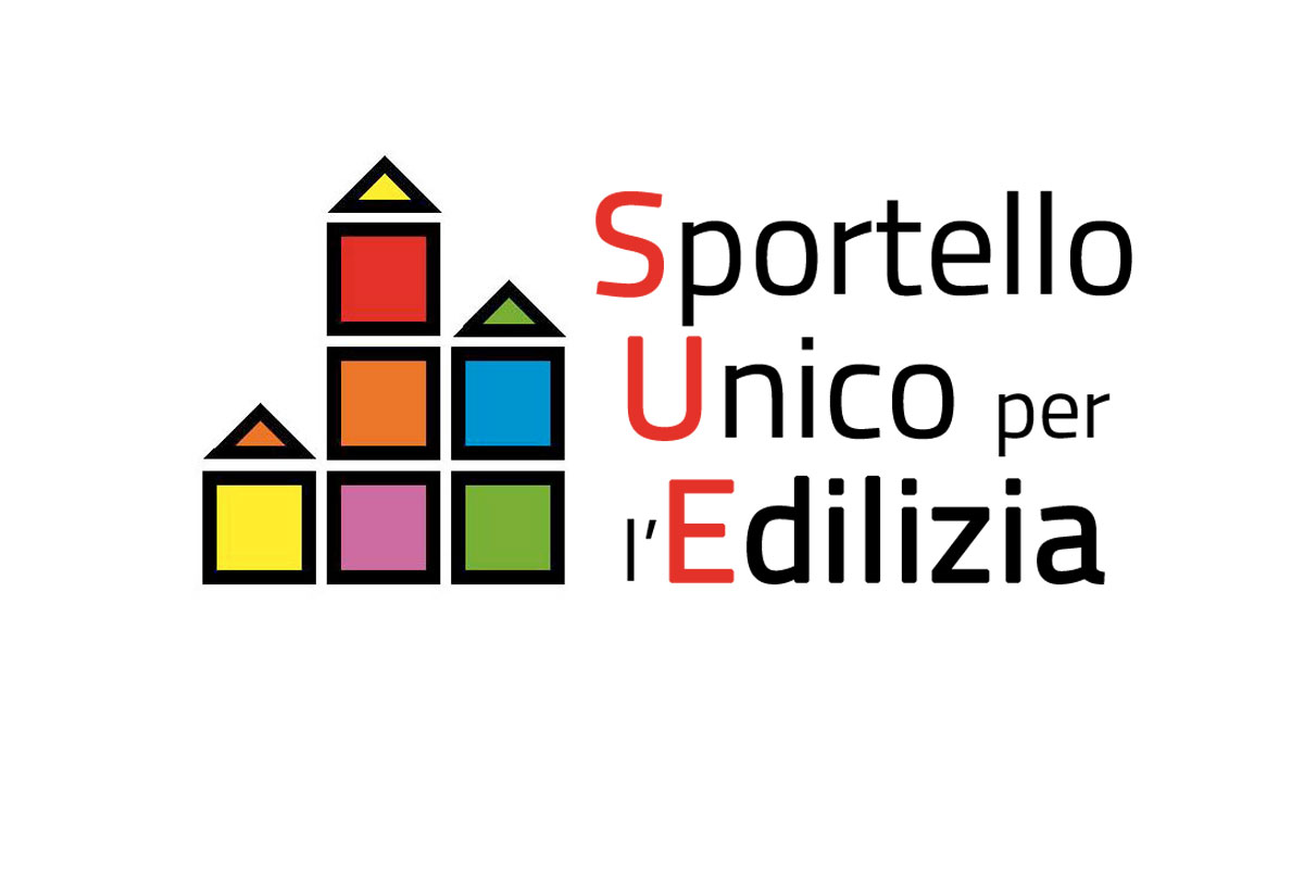 costruzione in cubi con scritto di fianco "sportello unico per l'edilizia"