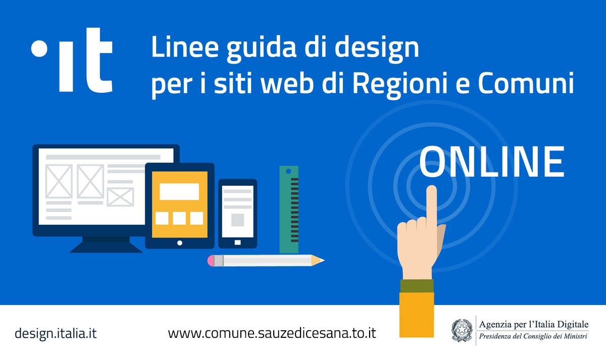 immagine che rappresenta la messa online del sito secondo le linee guida di design